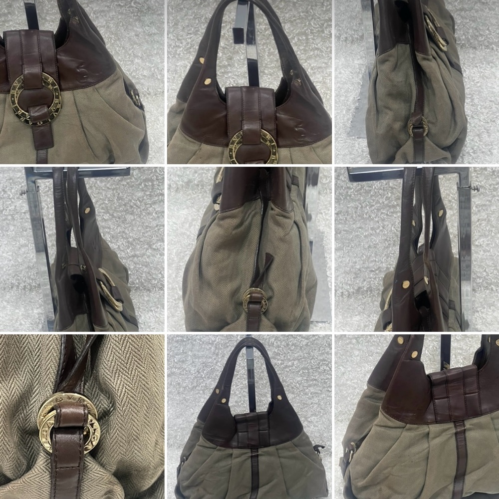 Bvlgari Canvas and Leather Chandra Hobo Bag - Picture 6 of 16